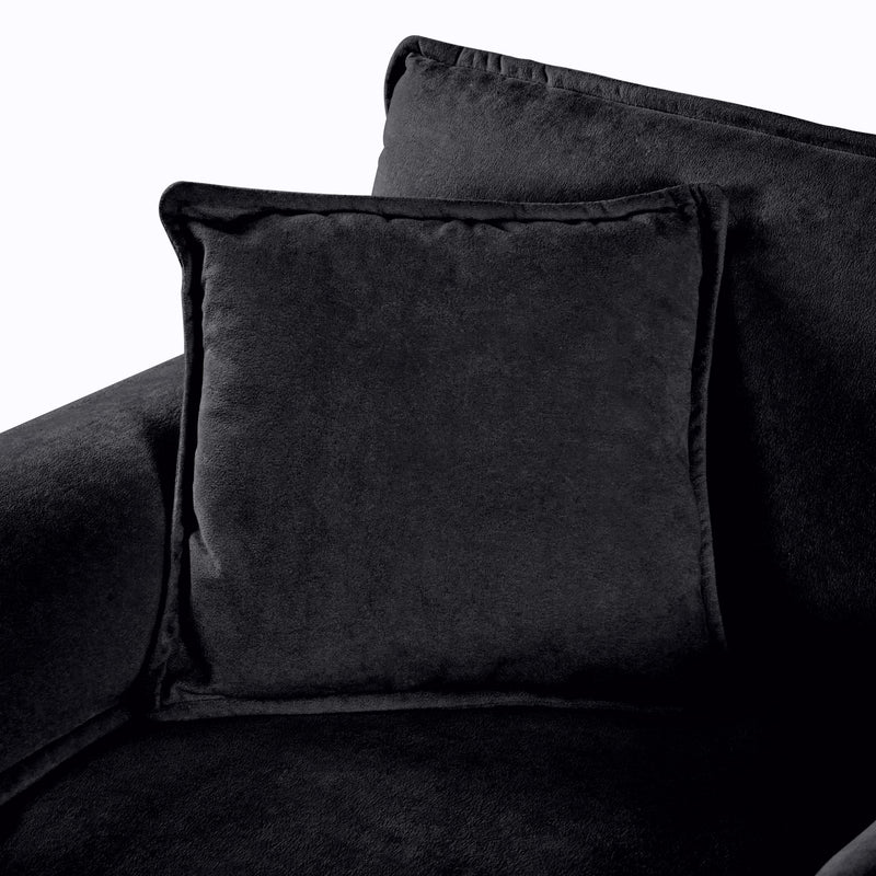 Modern Upholstered Loveseat And Armchair Set With Pillows