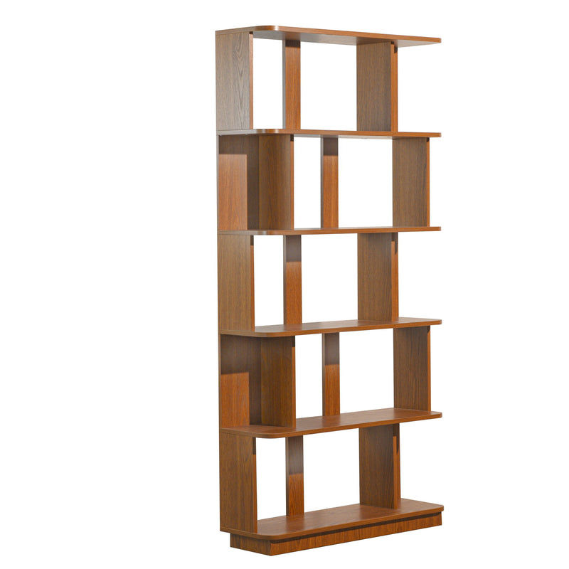 Modern 5 Tier Open Storage Bookcase
