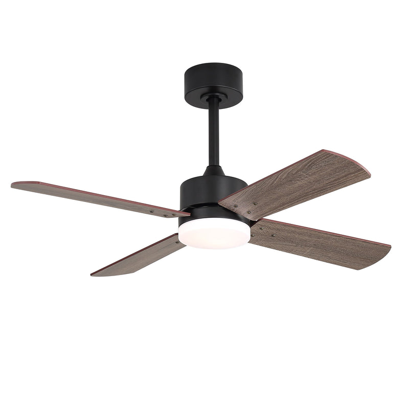 42" Ceiling Fan With Light And Memory Function, DC Reversible Motor, 4 Blades