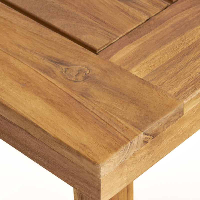 Outdoor Acacia Wood Dining Table, Sandblast Finish