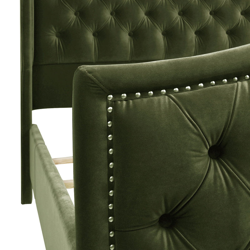 Marcella - Upholstered Shelter Headboard Bed