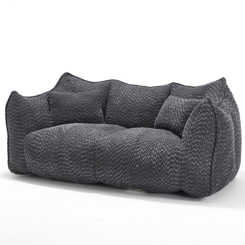 Comfortable Dual Beanbag Chair With High Resilience Foam Core For 2 People