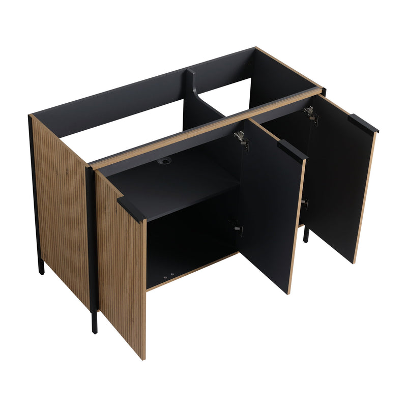 Modern Freestanding Bathroom Vanity With Resin Sink & Soft Close Cabinet Doors
