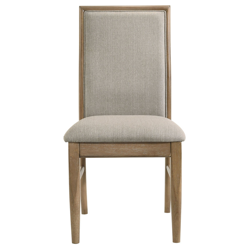 Dreydon - 7 Piece Dining Set With Upholstered Chairs - Light Brown