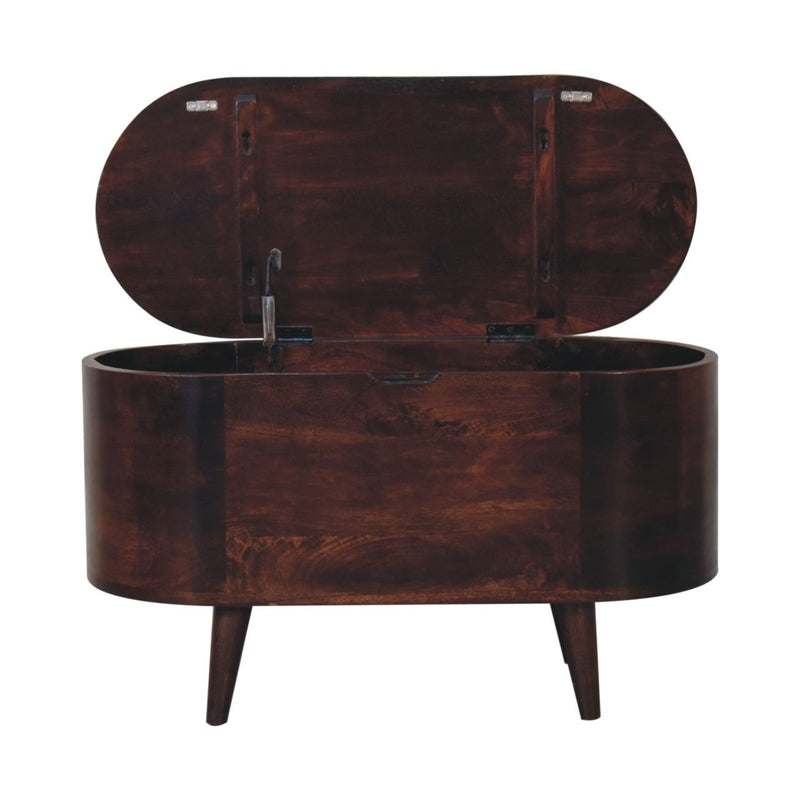 Rounded Lid Up Blanket Box