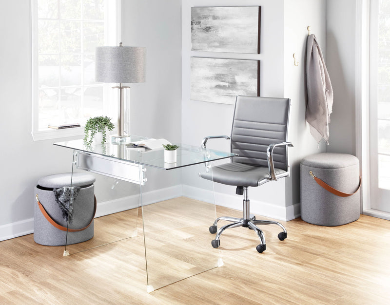 Glacier - Contemporary Desk - Clear