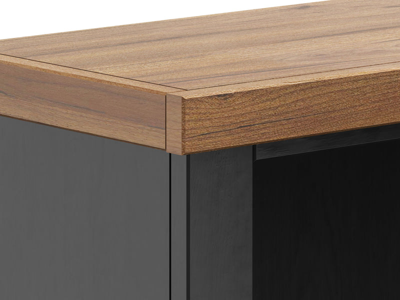 High 5 Shelf Bookcase - Black / Whiskey