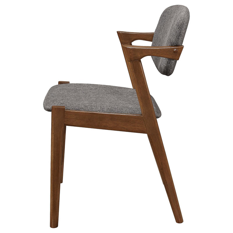 Modern Dining Chair And Zigzag Arm Design (Set of 2)