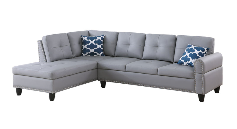 Irine - Sectional Sofa With Ottoman - Gray