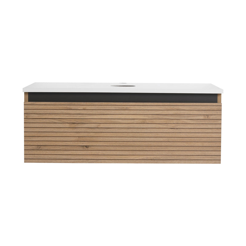 Wall Mounted Bathroom Vanity & 1 Soft Close Drawer (Excluding Sink)