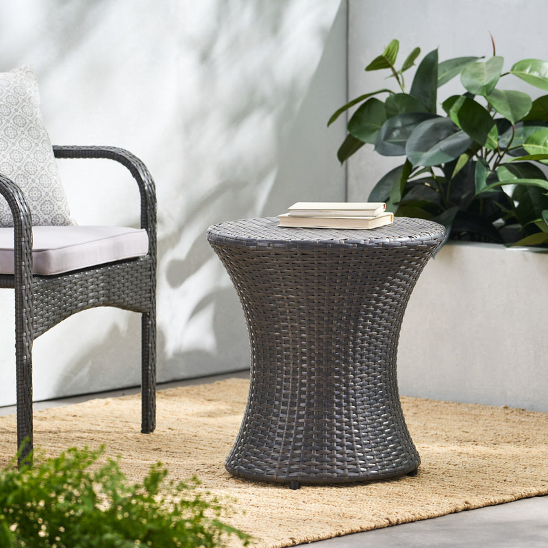 Thrive - Hourglass Rattan Table With No Glass Top