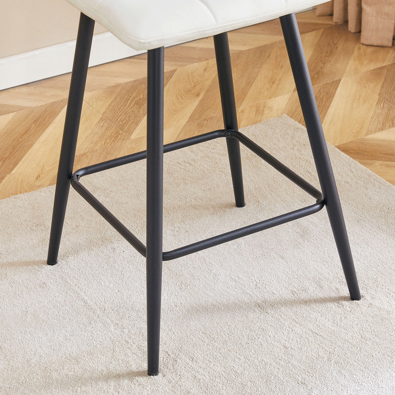 Bar Chair Set Comfortable With Metal Legs And Ergonomic Design