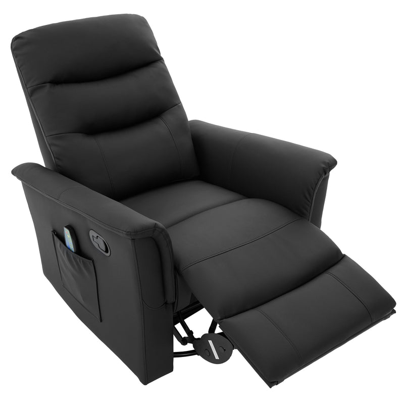 Manual Recliner Chair With 8 Point Massage And Swivel Function