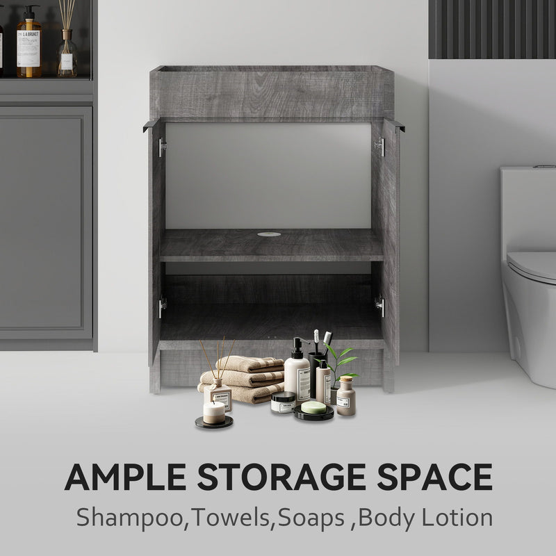 Freestanding Bathroom Vanity Cabinet With Soft Close Doors, Cabinet Only