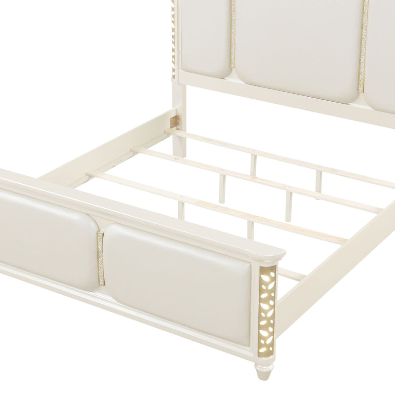 Cinderella - Queen Upholstered Bed - Beige