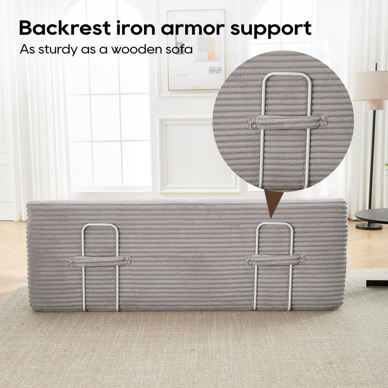 Convertible Loveseat Sofa Bed With Memory Foam & Steel Frame
