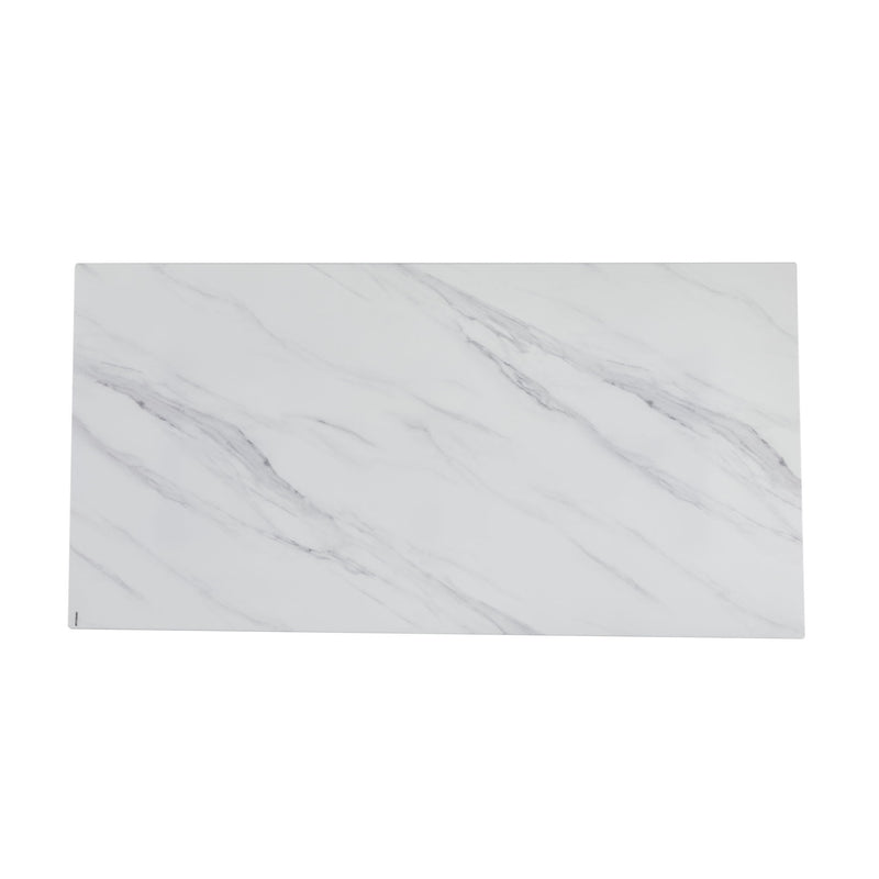 Rectangular Dining Table - Gray / White