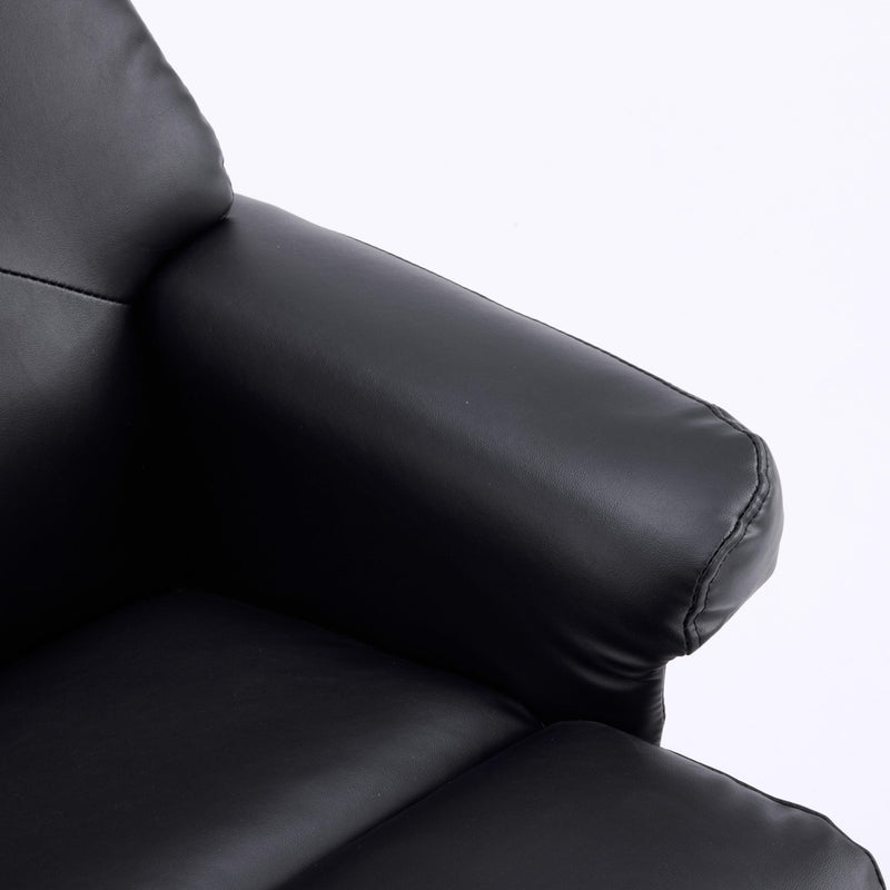 Upholstered Heated Massage 360° Swivel Accent Chair With Ottoman