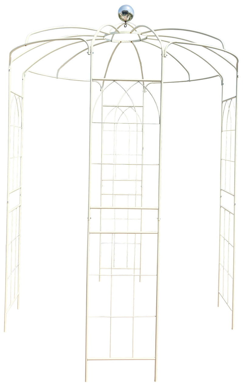 Metal Garden Arch Iron Garden Arbors Gazebo Dia High Birdcage Shape Pergola Pavilion For Wedding Ceremony