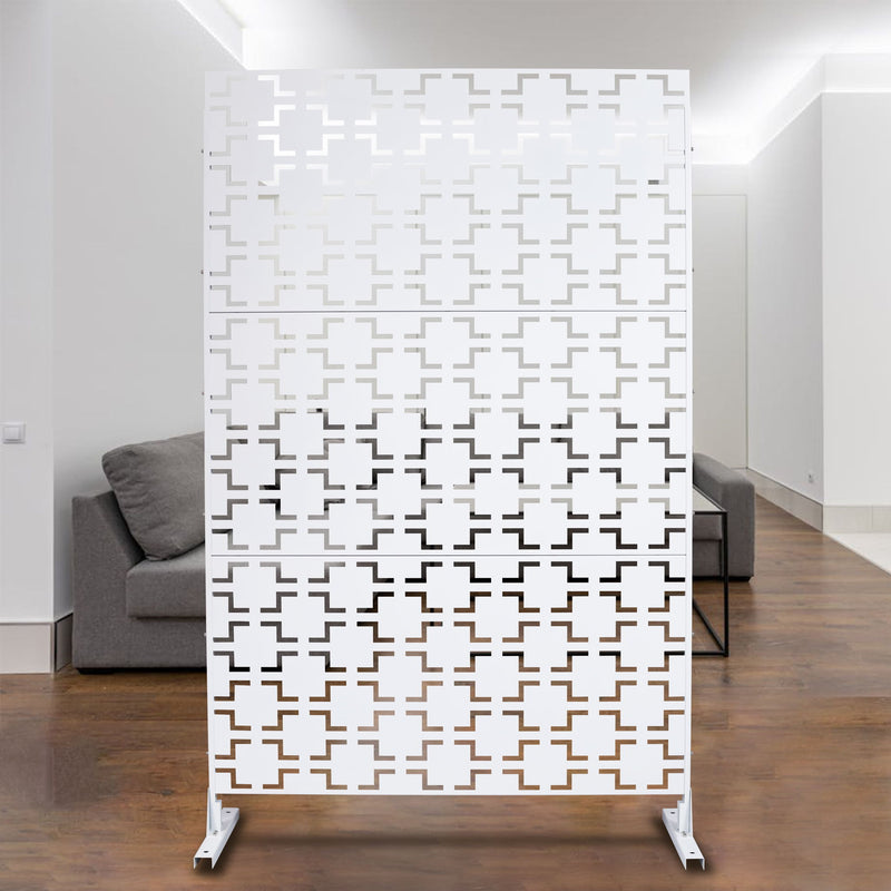 Outdoor & Indoor Metal Privacy Freestanding Decorative Screen