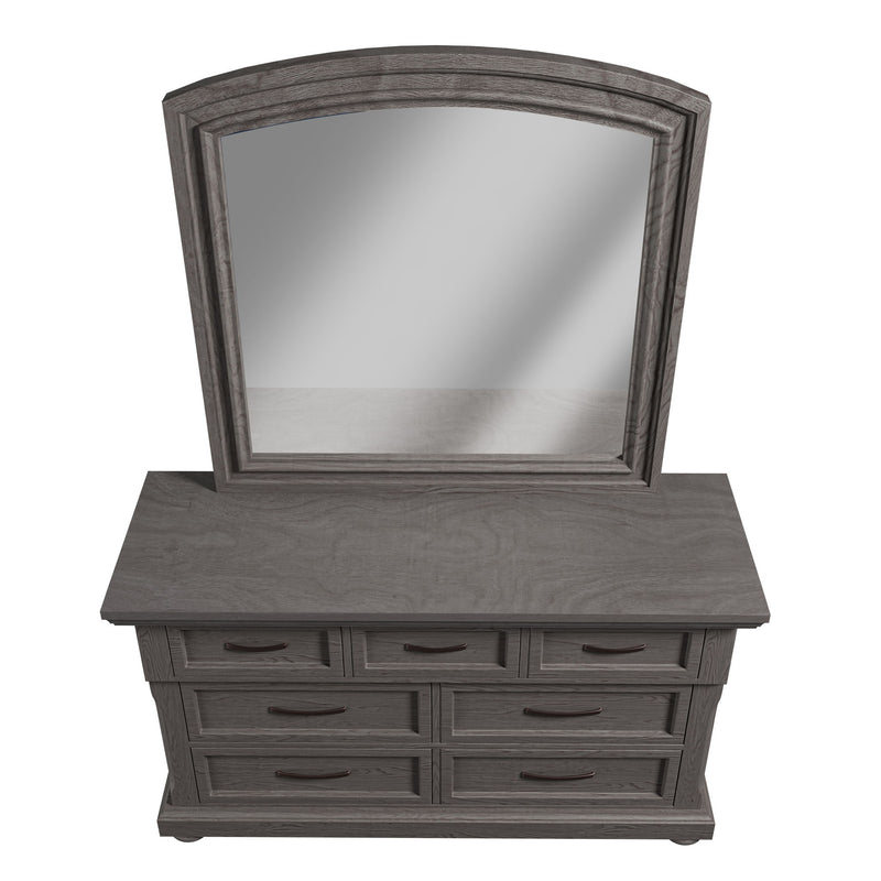 1 Piece Dresser With Handles And Unique Round Legs - Antique Gray