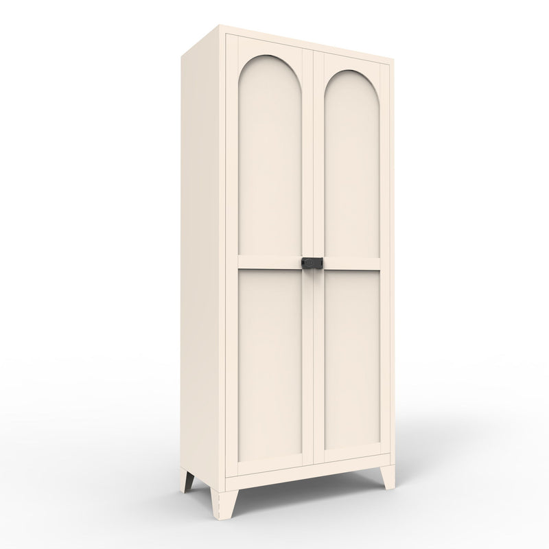 Shapely Doors Cabinet, Metal Storage Cabinet With Doors And Adjustable Shelves