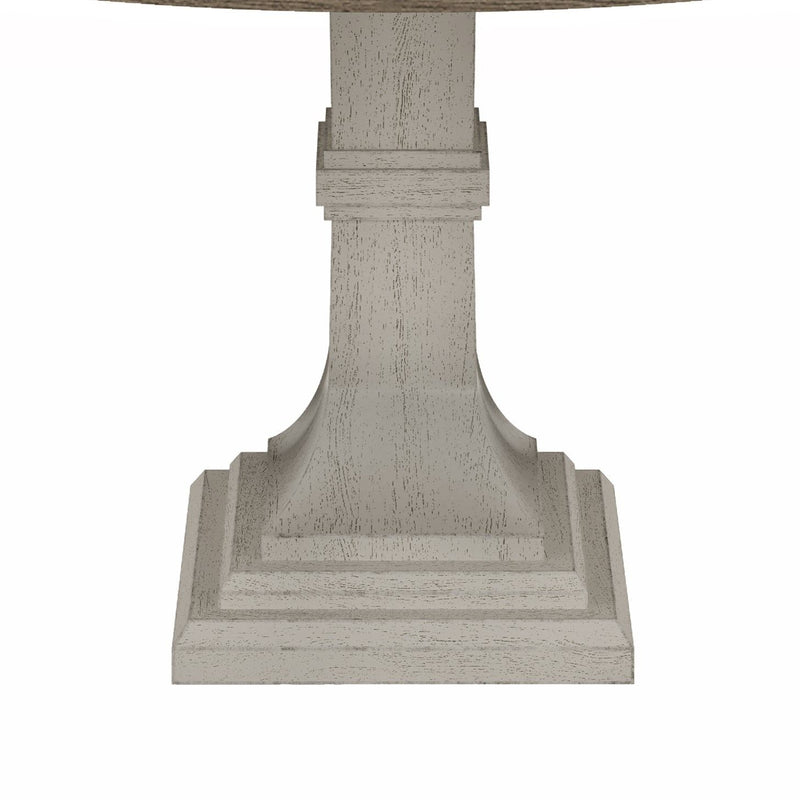 Tannen - Round 5 Piece Dining Table (Set of 5) - White / Gray