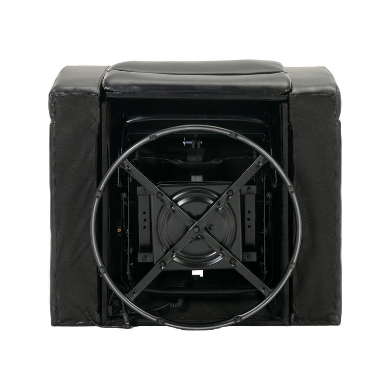 270 Degree Swivel Power Recliner With Tray Table, Phone Holder, Cup Holder, USB Port