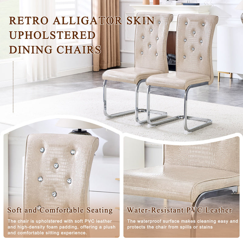 Elegant Design Upholstered Dining Chairs