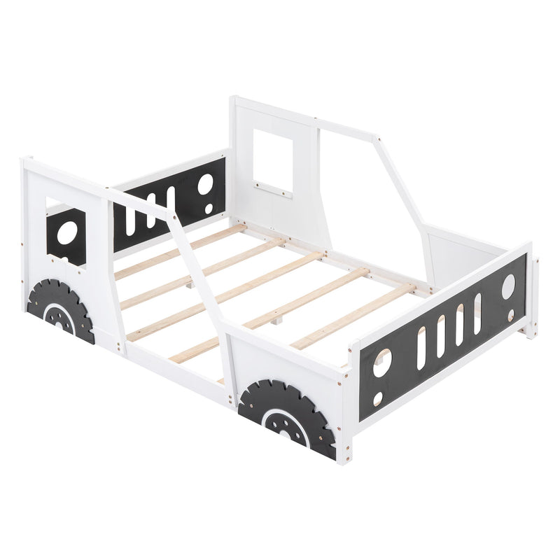 Classic Car Shaped Platform Bed With Wheels