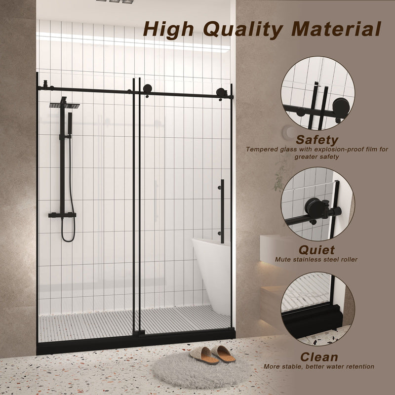 Frameless Shower Door With Handle