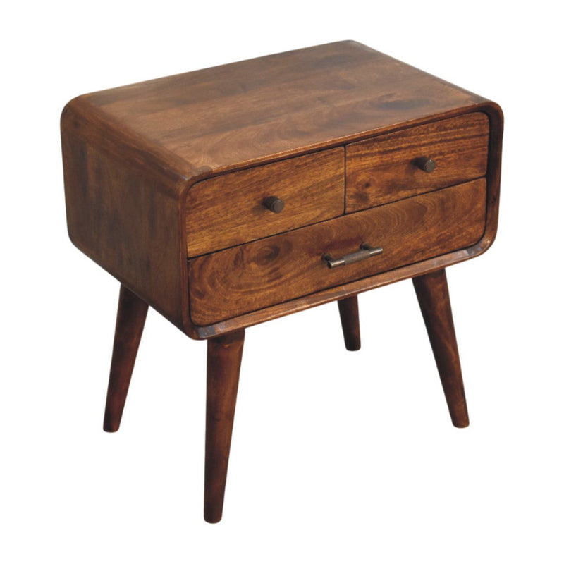Avora - 3 Drawer Nightstand - Brown