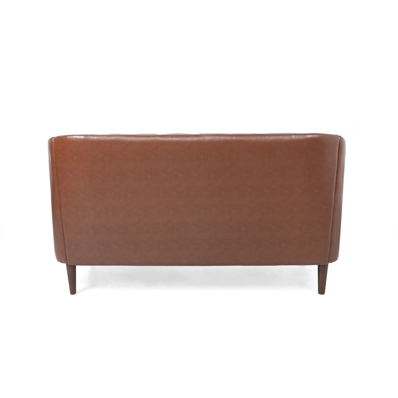 Sophisticated Loveseat With Diamond Stitched Detailing