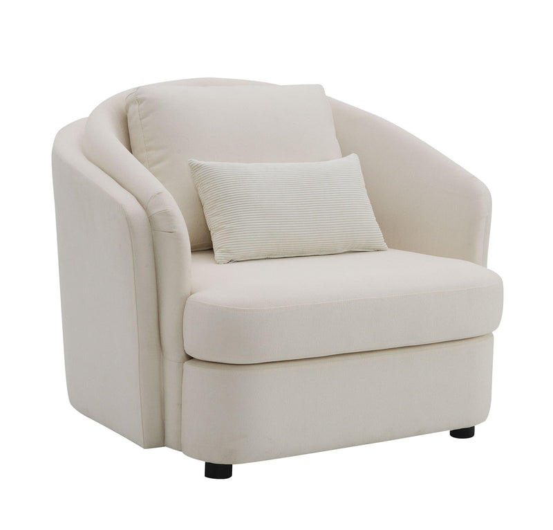 Mariko - 3 Piece Living Room Set Sofa Loveseat Chair - Beige