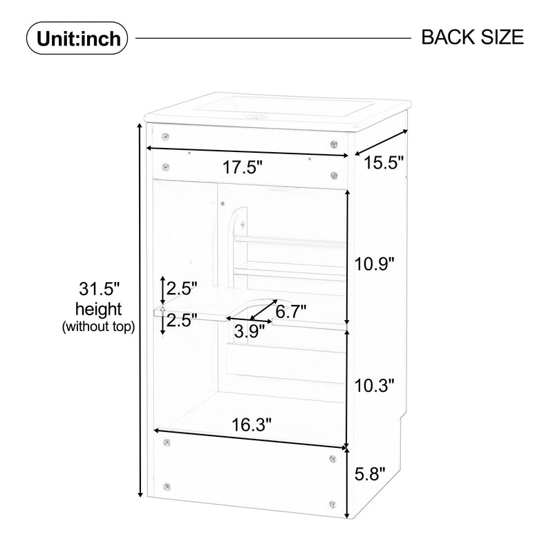 Bathroom Vanity With Sink, Cabinet With Adjustable Shelf