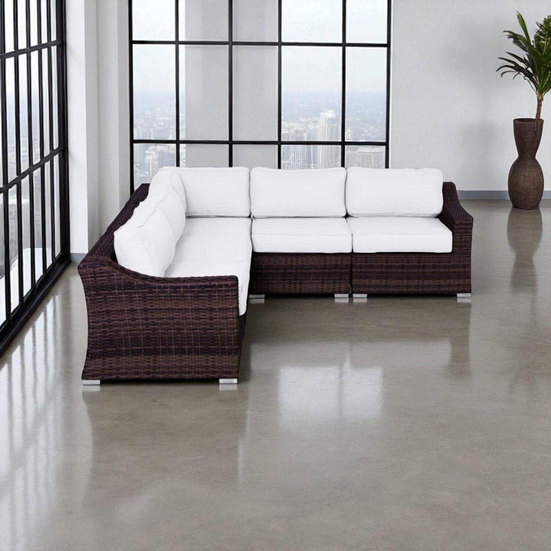 Outdoor Wicker Sofa Seating Group With Cushions