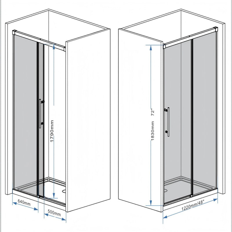Frameless Single Sliding Shower Door