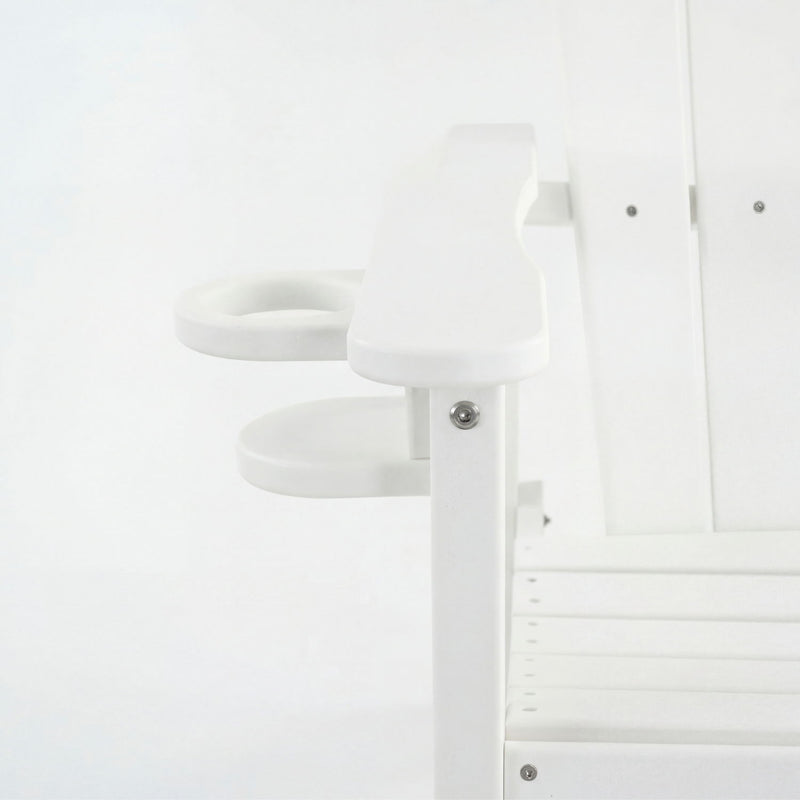 Bar Height Adirondack Chair With Cup Holder And Armrests