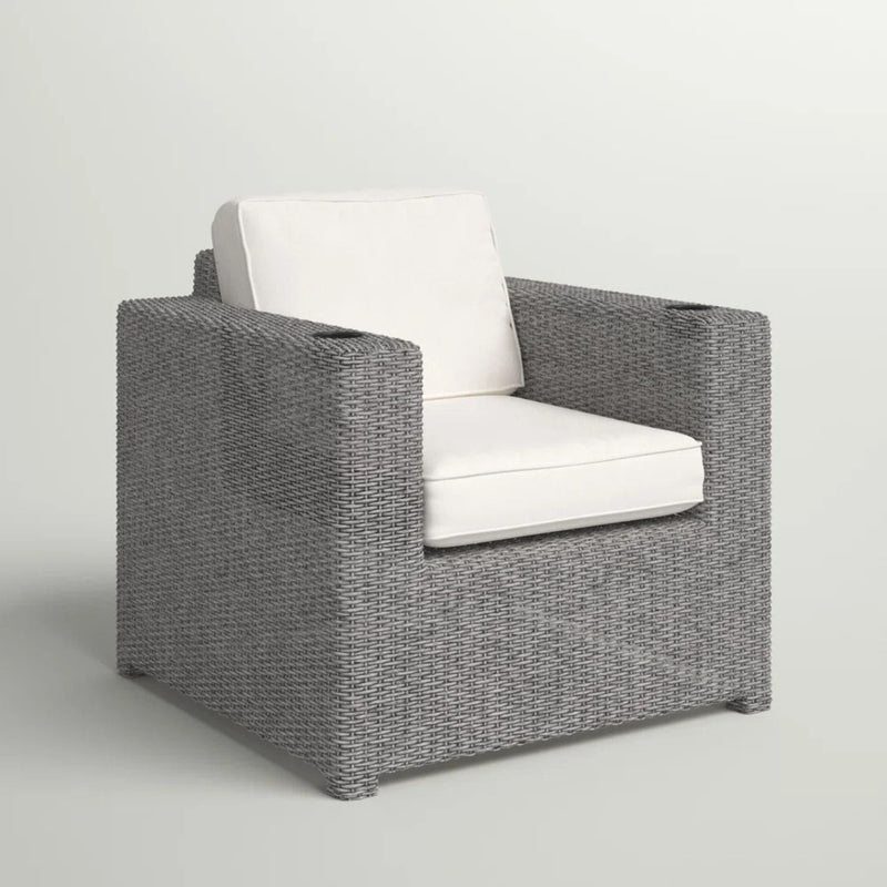 Elegant Patio Chair With Cushions - Gray