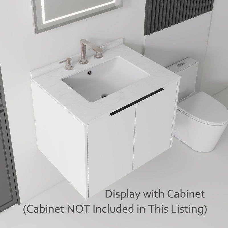 Basin Sink, 0.6" Ultra Thin Profile, Triple Faucet Holes, Sink Only