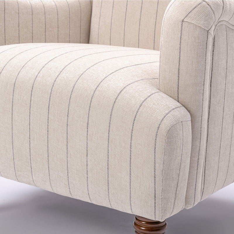 Sylvia - Striped Arm Chair - Natural