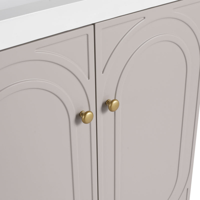 Modern Freestanding Bathroom Vanity With Soft Close Cabinet Doors