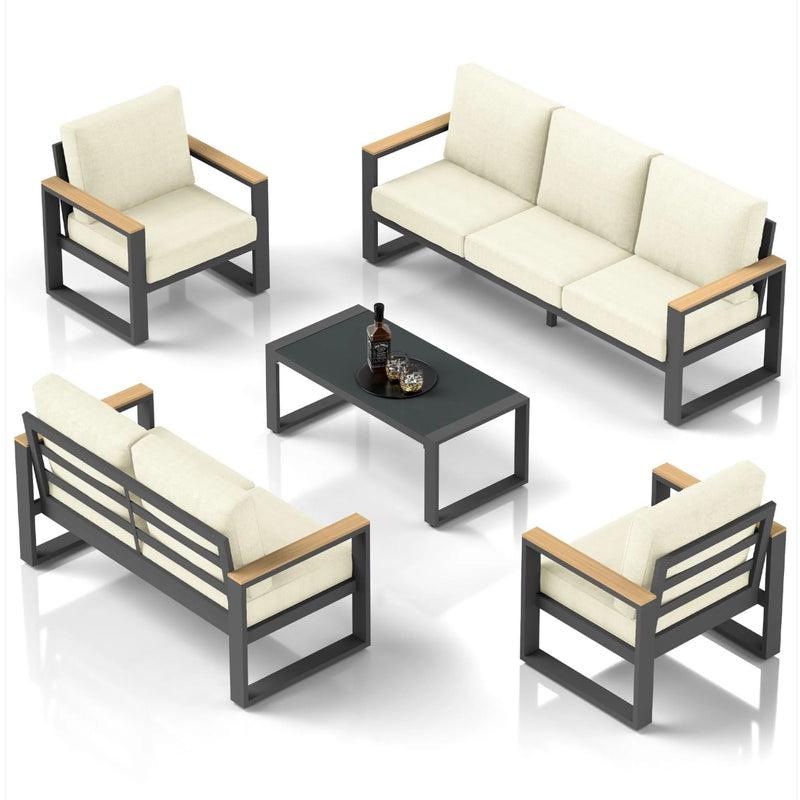 Modern Outdoor Sofa Set With Coffee Table