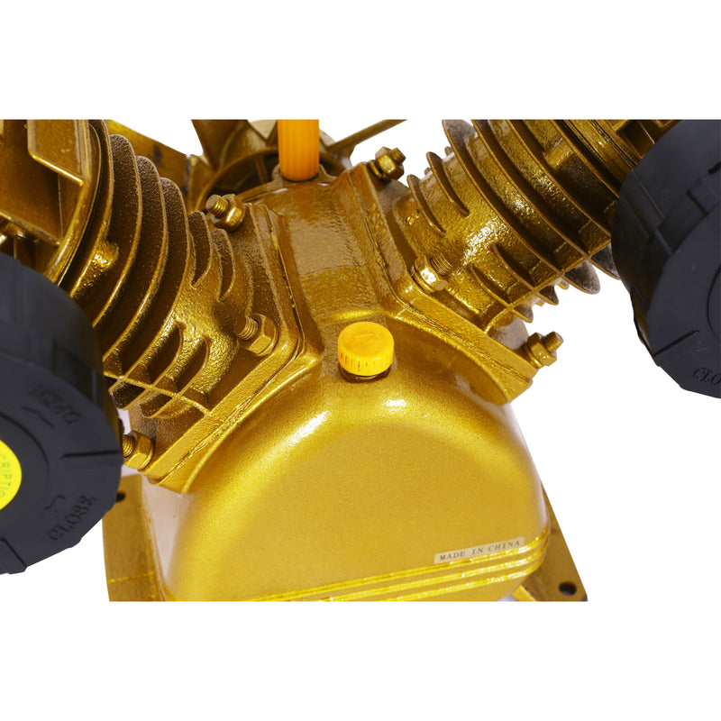 V Type Dual Cylinder Air Compressor Pump Head 5.5Hp 21Cfm 115 Psi - Golden