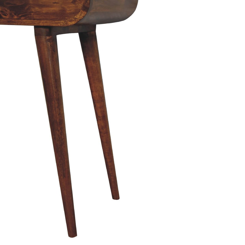 Mini Round Fold Vanity - Chestnut