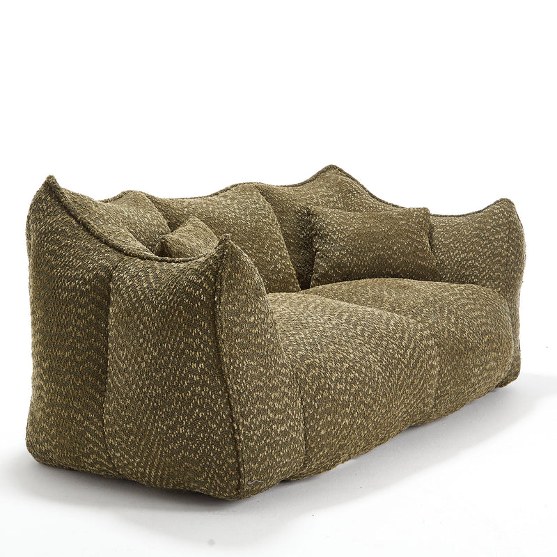 Comfortable Dual Beanbag Chair With High Resilience Foam Core For 2 People