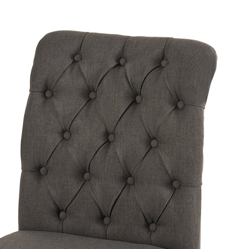 Broxton - Tuft Dining Rolltop Chairs With Button Tufted Backrest (Set of 2)