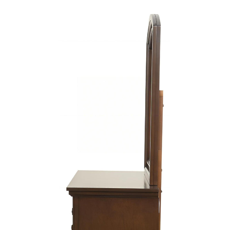 Meade - Arch Mirror With Low Distortion Glass - Dark Cherry
