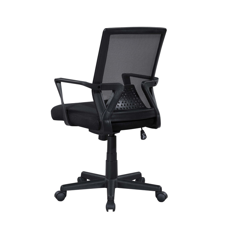 Ergonomic Height Adjustable Office Chair With Armrest - Black