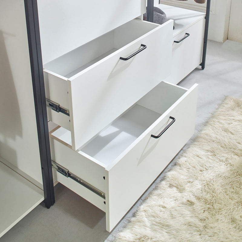 Fiona - Freestanding, Walk-In Closet System - White - Wood
